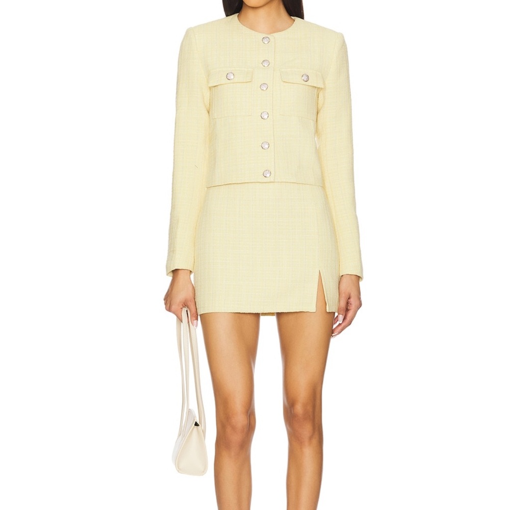 More To Come Willow Crop Jacket and Mini Skirt Set